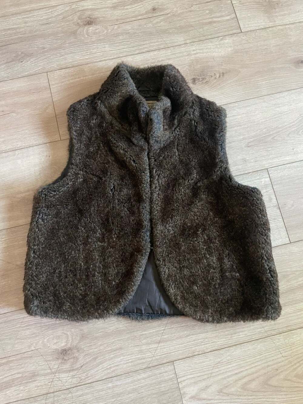 Vertical Design Faux Fur Vest